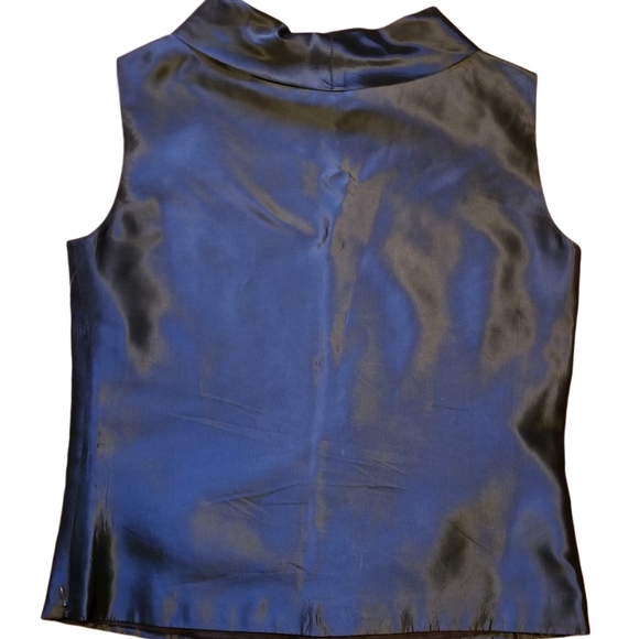 Silky Metallic Gray Top (Size 38/Small) - Picture 5 of 5